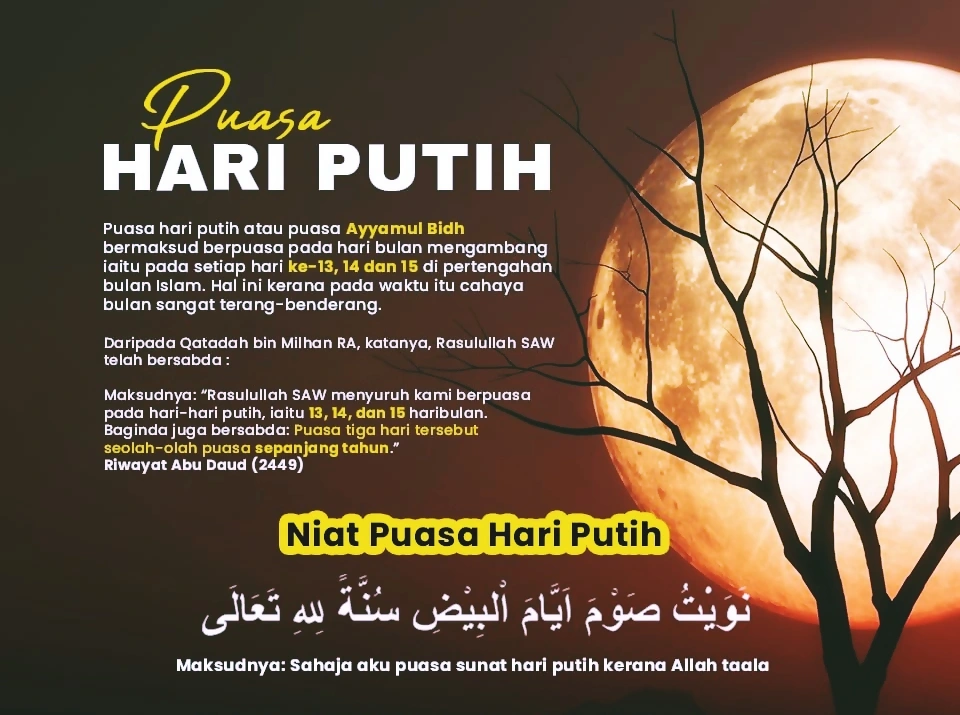 niat puasa hari putih