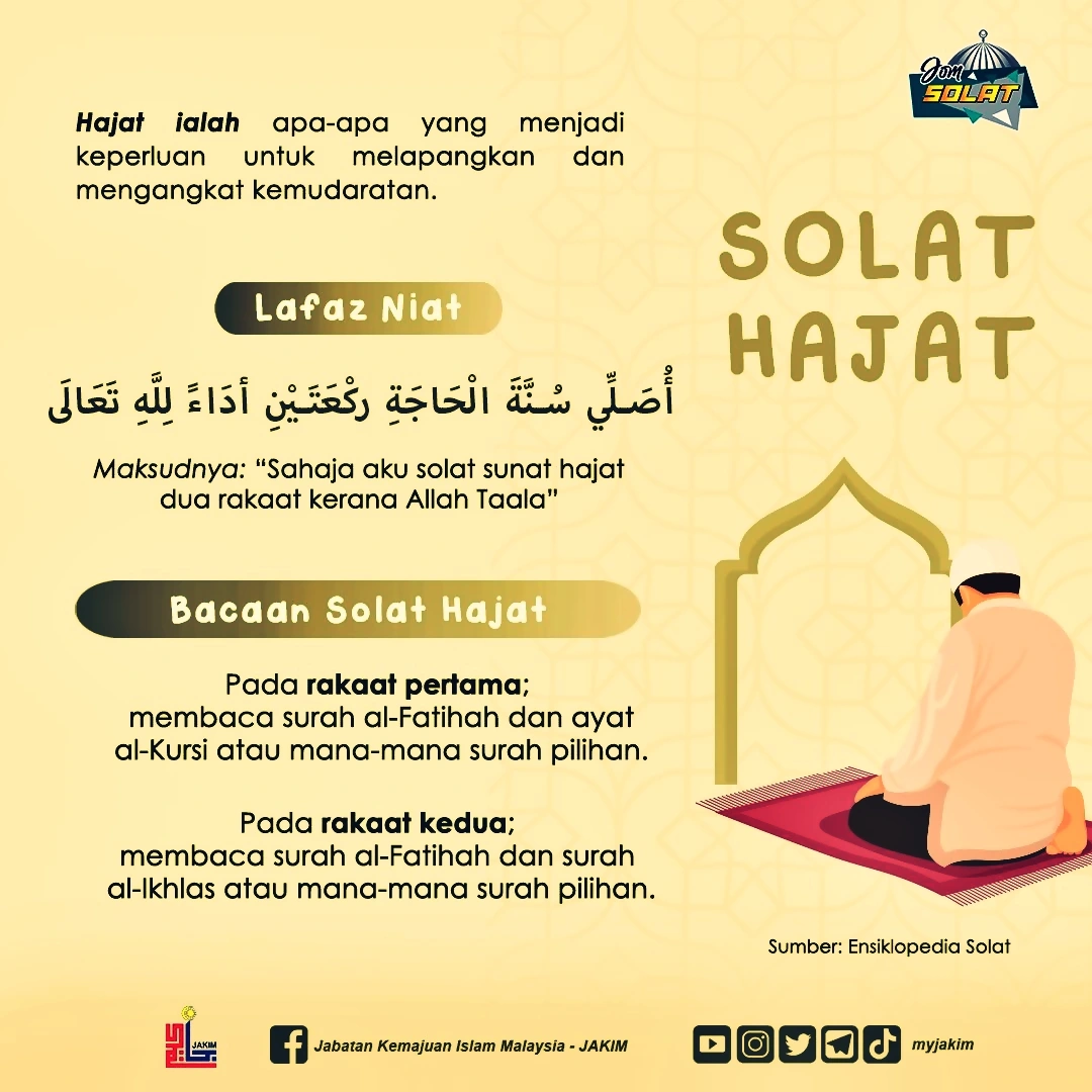 cara solat hajat jakim