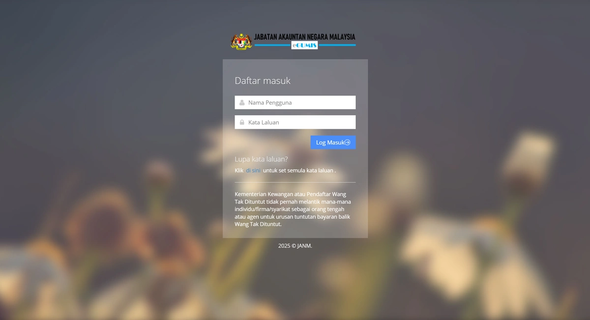 log masuk egumis wtd