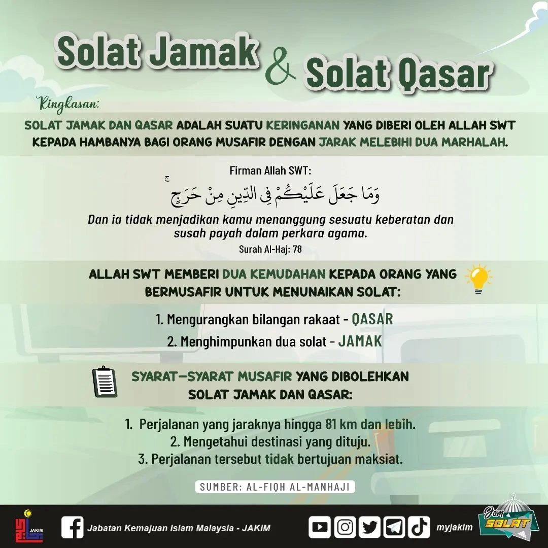 maksud solat jamak qasar jakim
