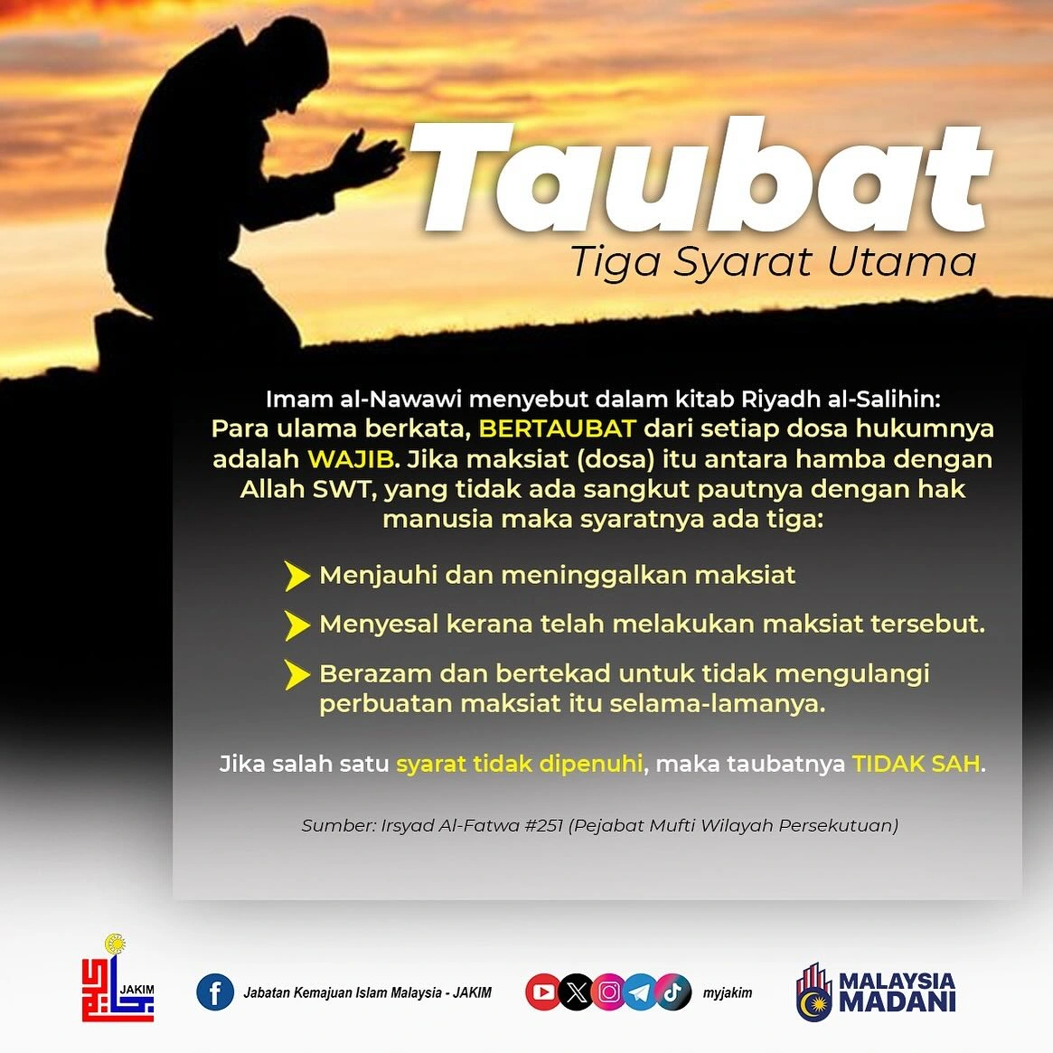 syarat solat taubat
