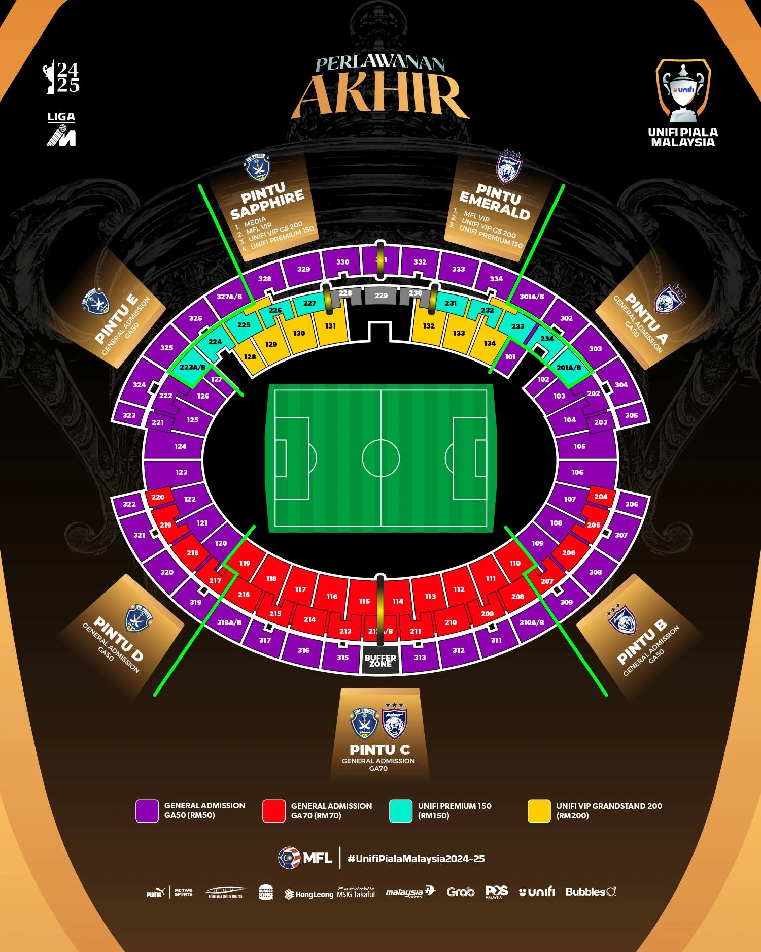kerusi tiket final piala malaysia 2024