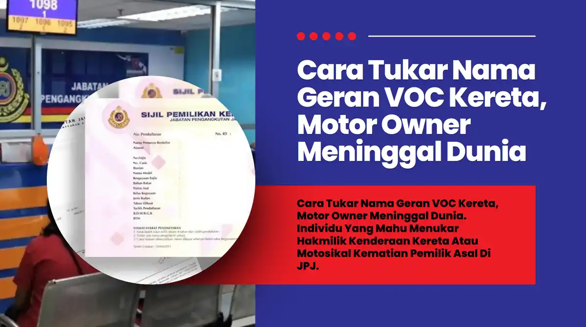 tukar nama motosikal kereta pemilik mati