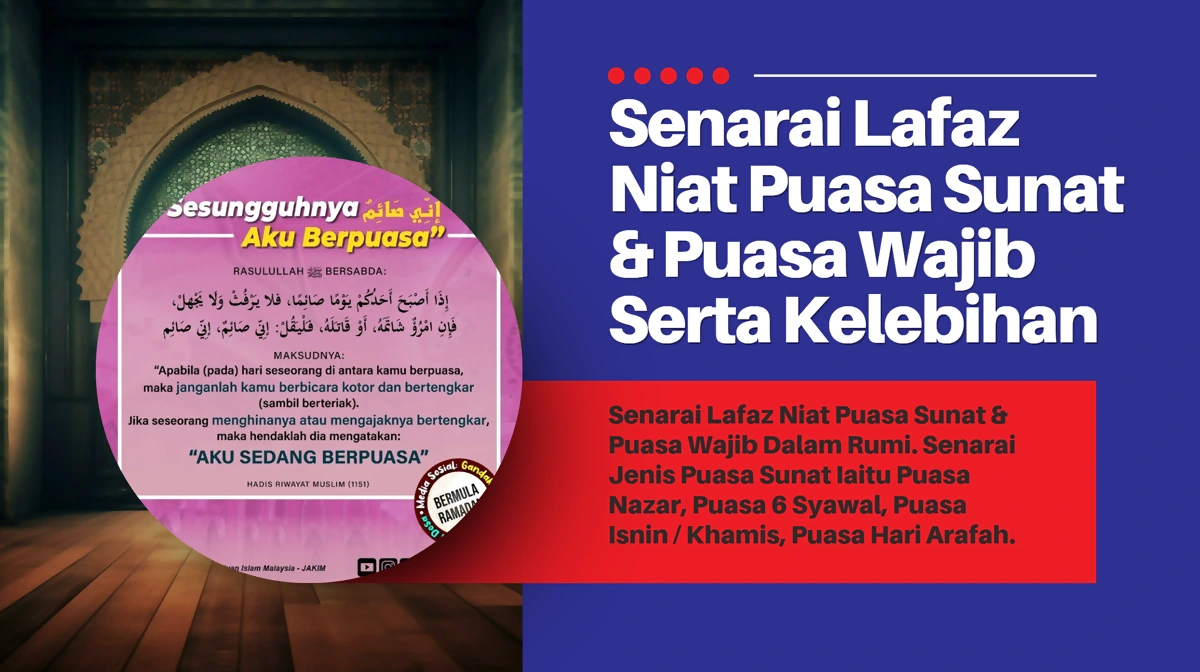 lafaz niat jenis puasa sunat