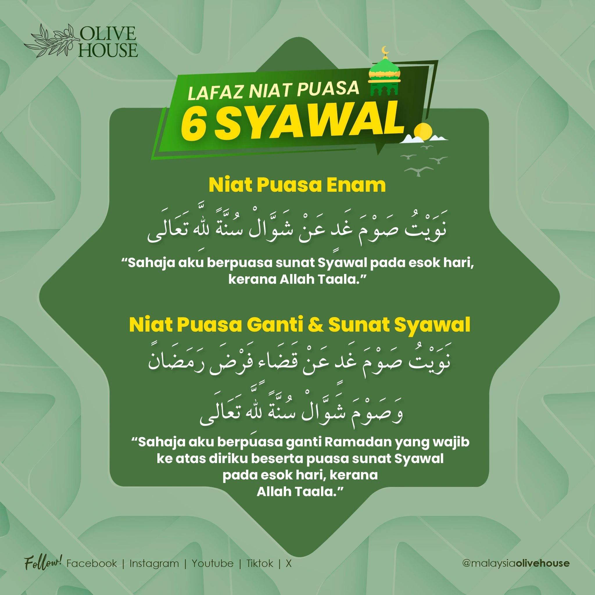 niat puasa enam
