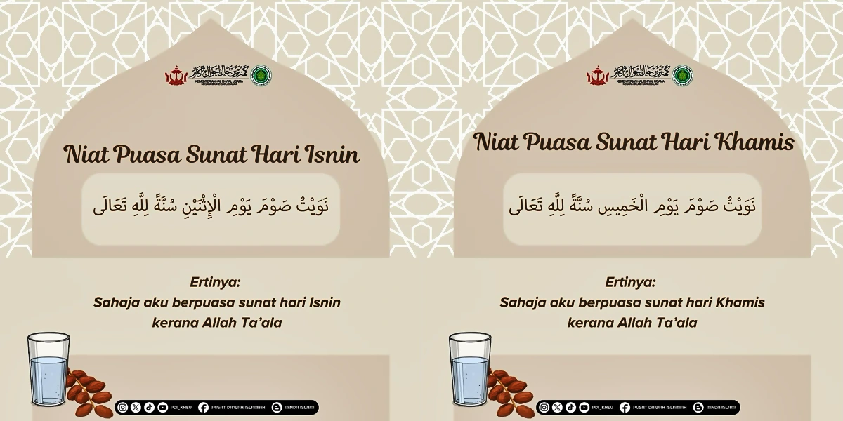 niat puasa sunat hari isnin khamis