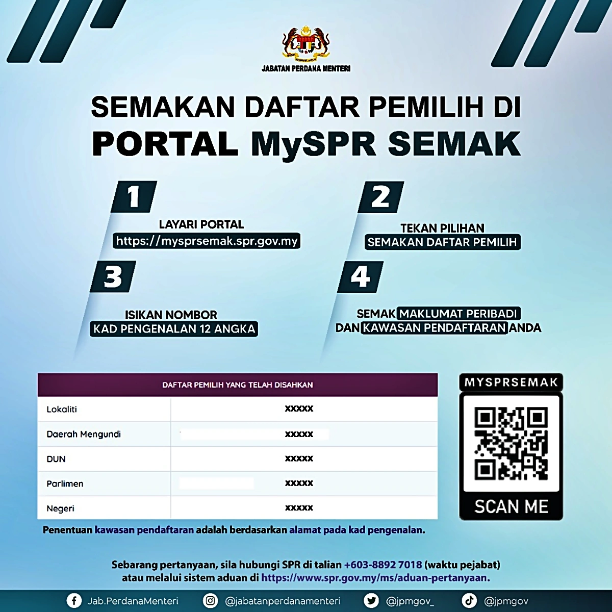 check tempat mengundi pilihan raya