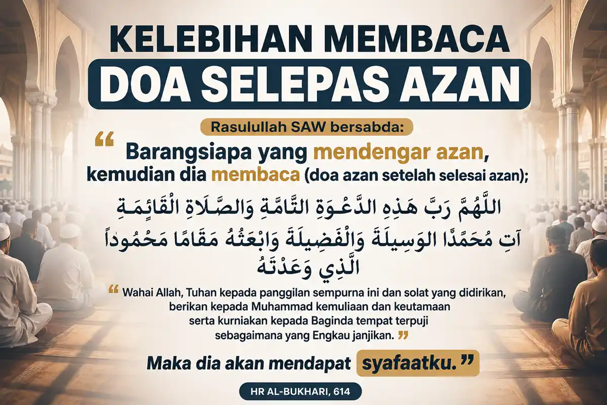 manfaat doa selepas azan