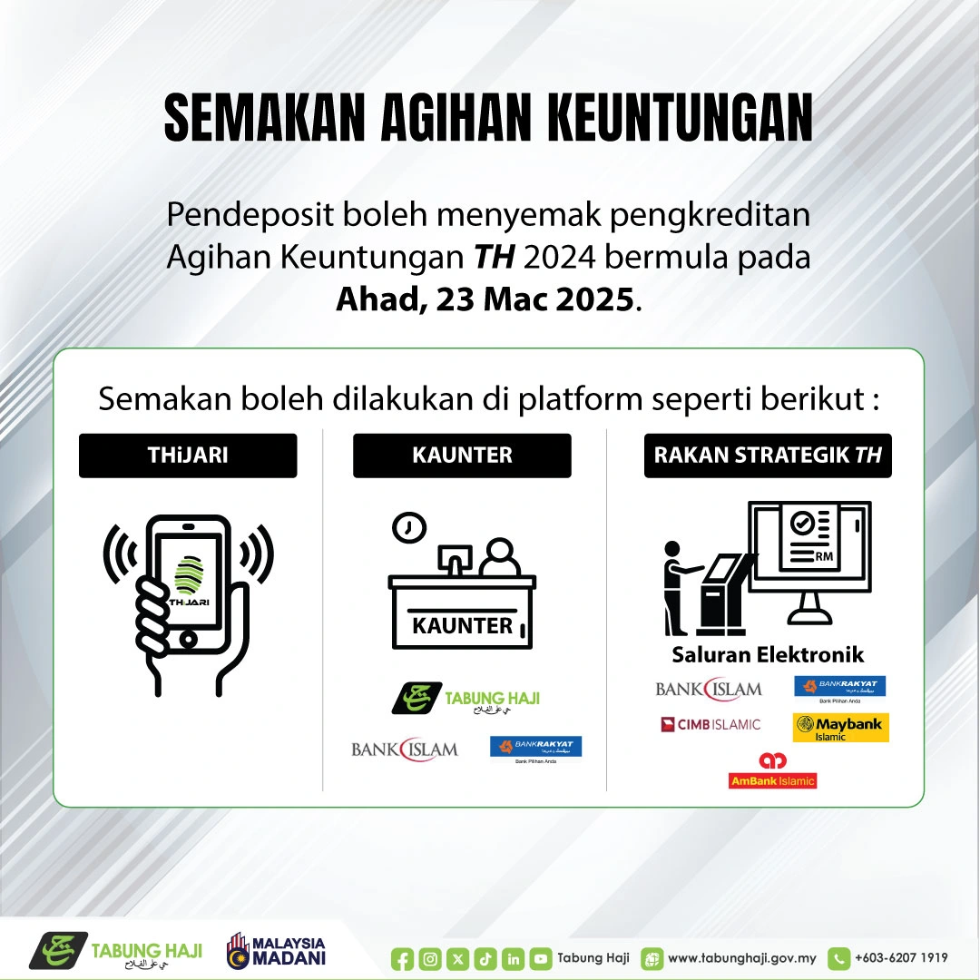 tarikh semakan dividen tabung haji 2024