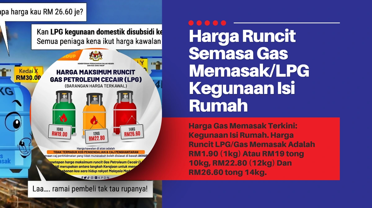harga gas memasak semasa