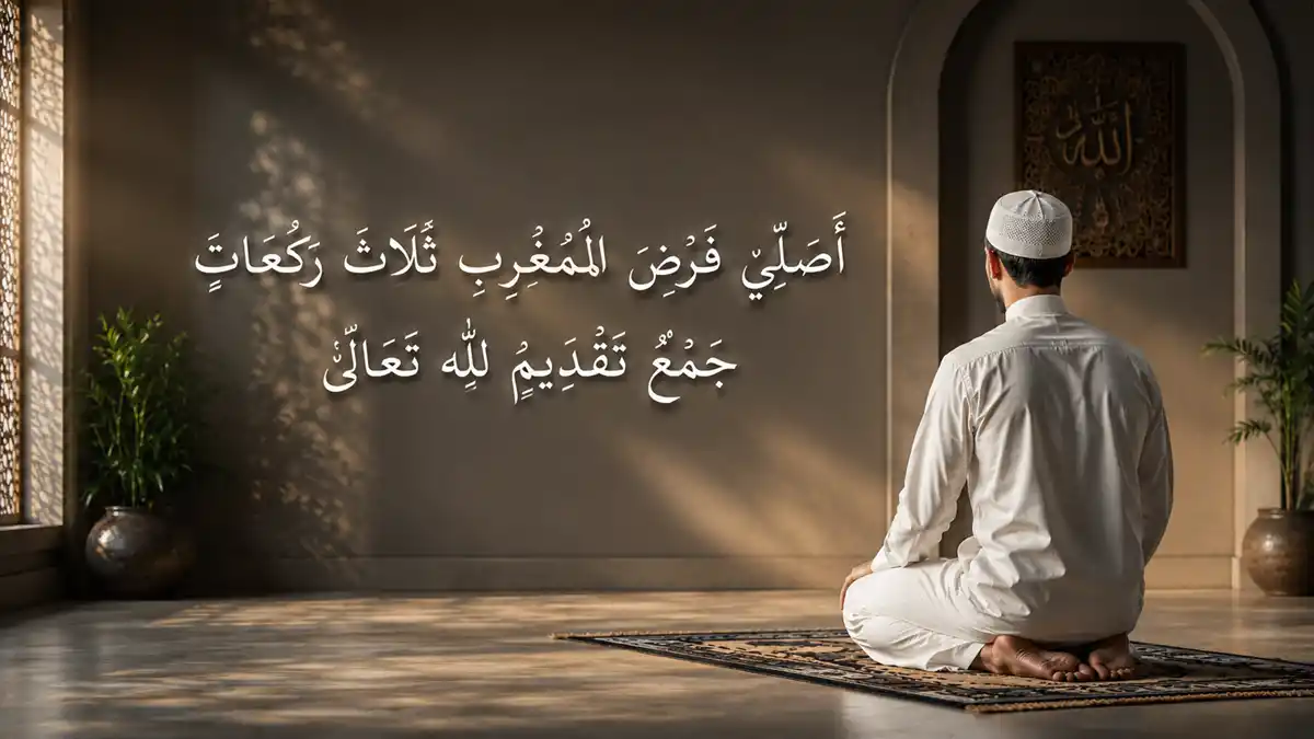 niat solat jamak takdim maghrib isyak