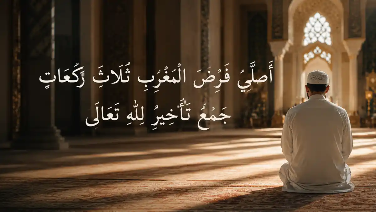 niat solat jamak takhir maghrib