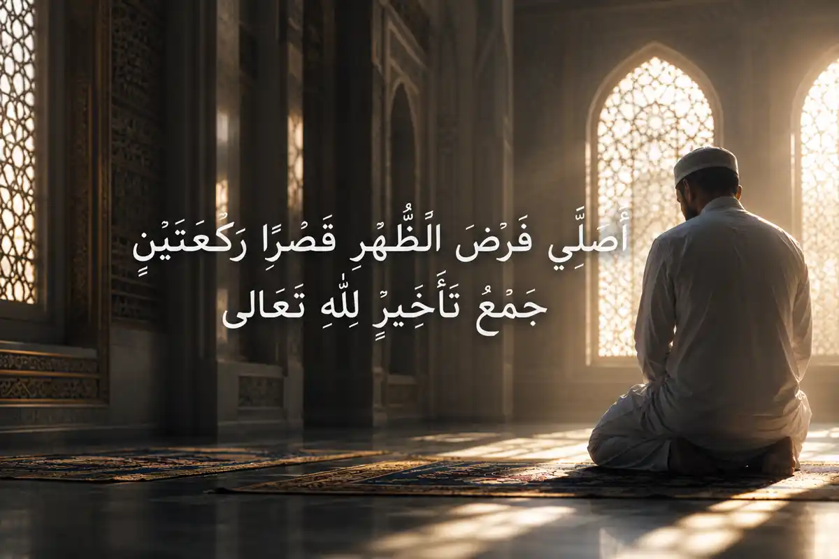 niat solat jamak takhir zohor asar