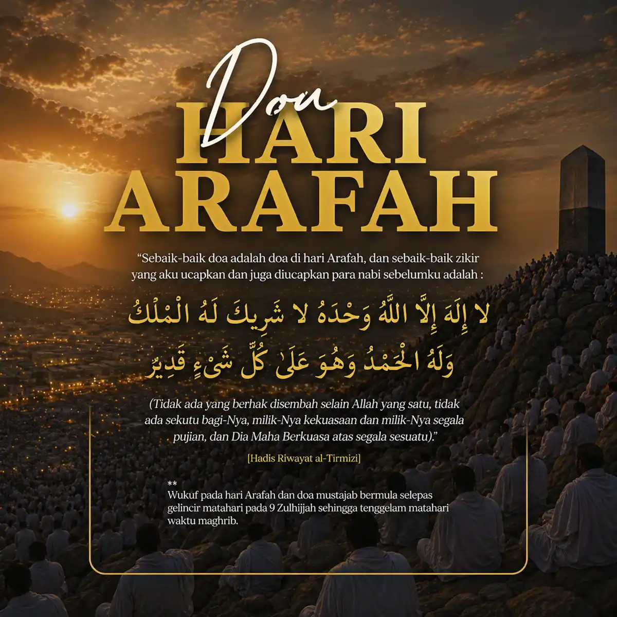 doa hari arafah jakim