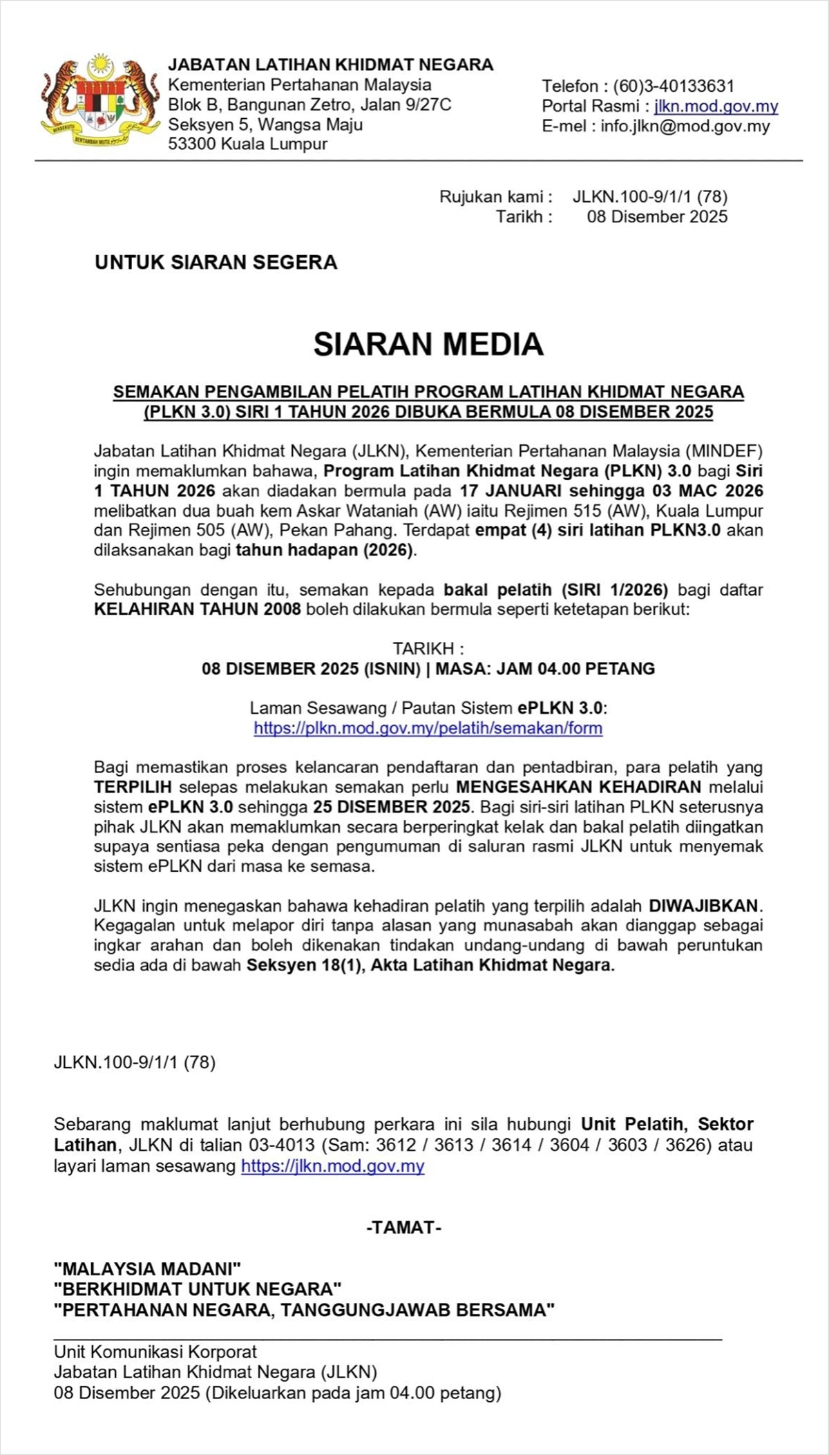 kenyataan media plkn 2026 siri 1