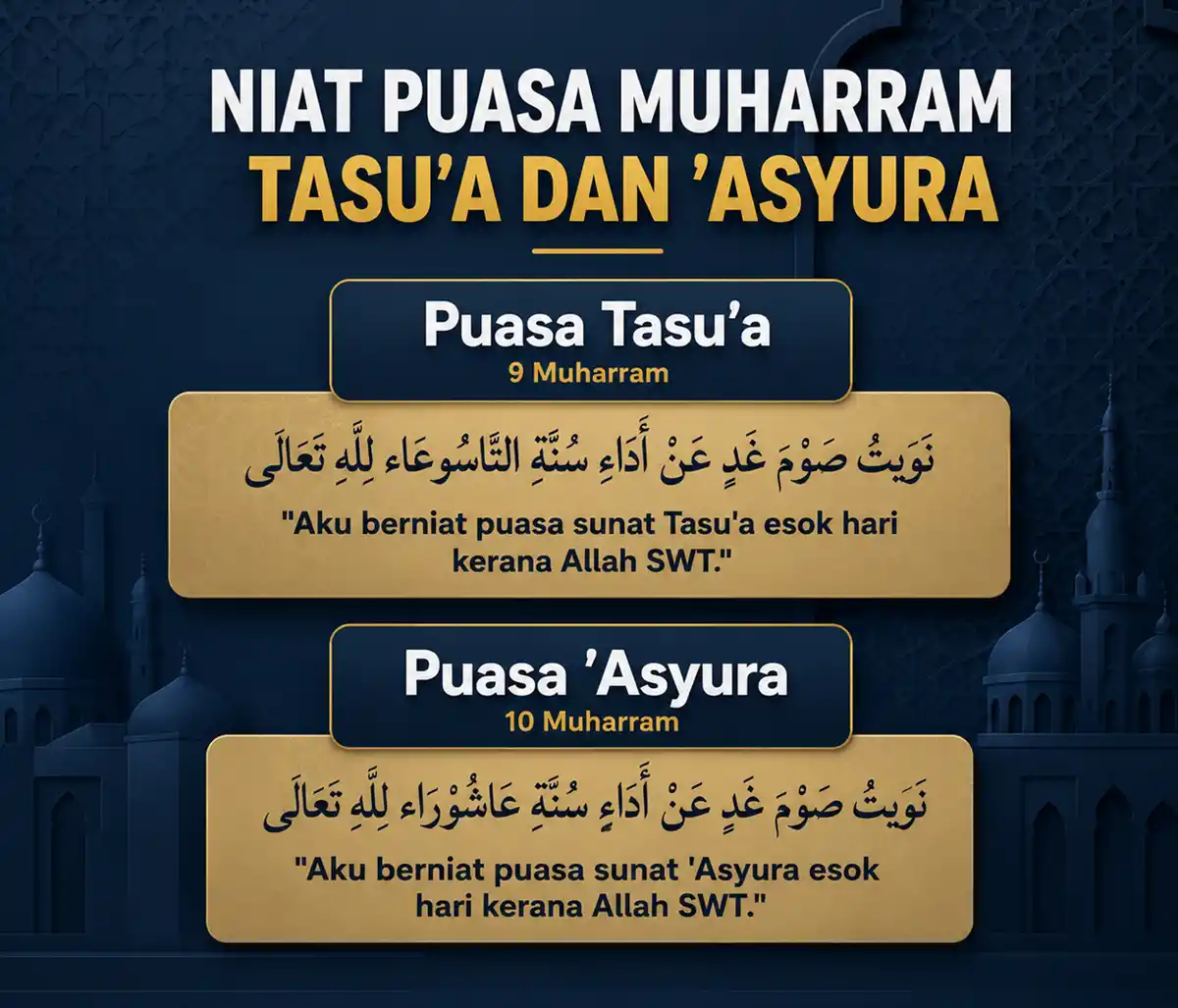 lafaz niat puasa asyura tasua
