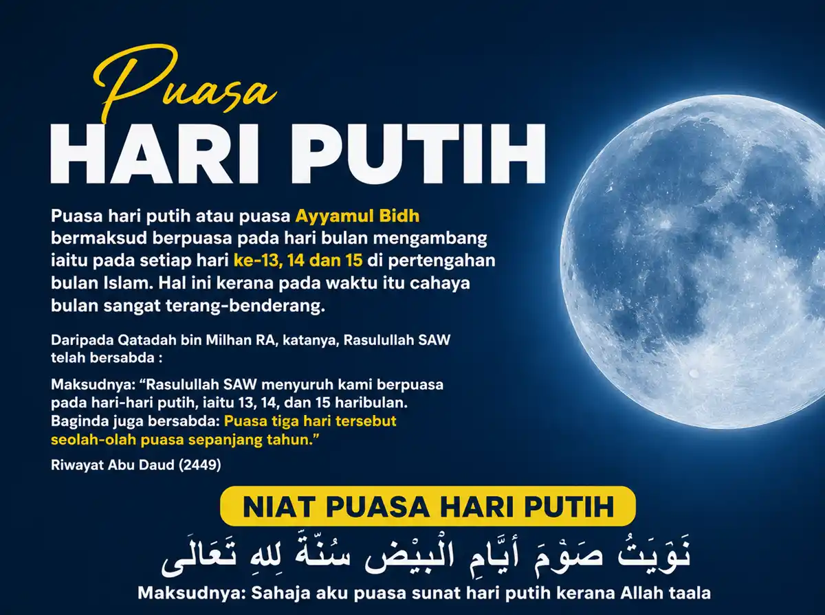 lafaz niat puasa hari putih