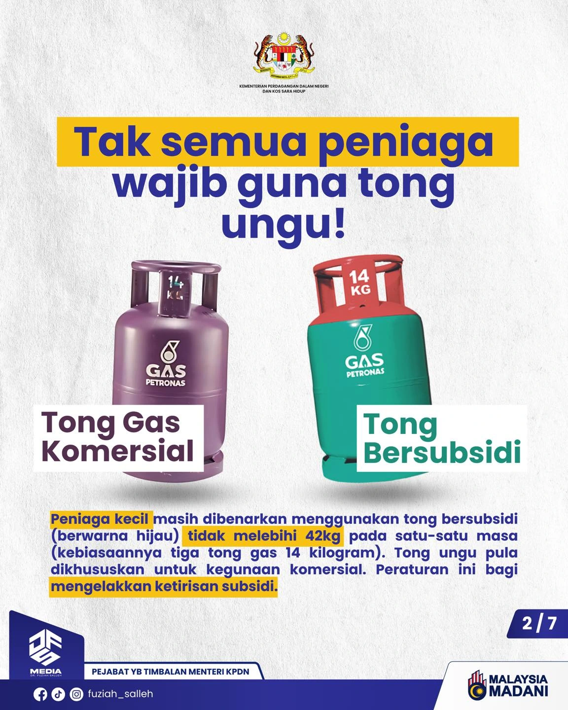 peniaga kecil tong gas hijau