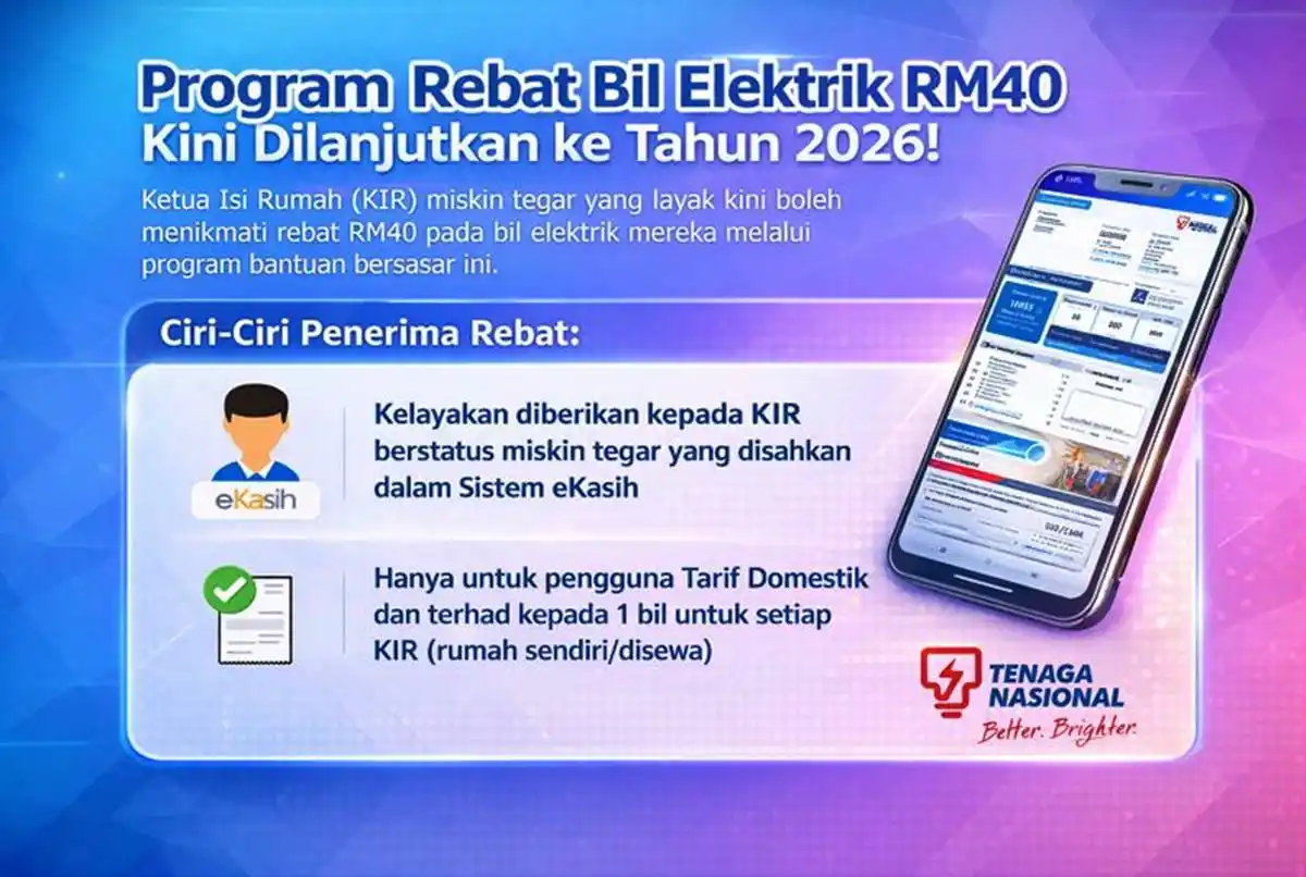 program rebat bil elektrik rm40