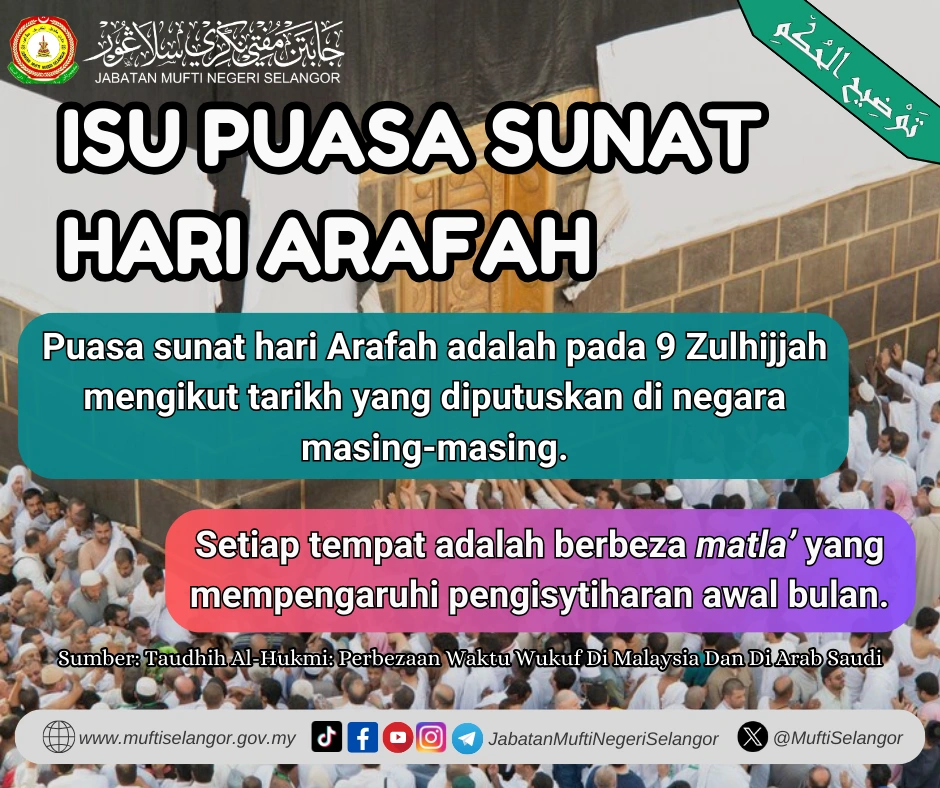 puasa hari arafah ikut mekah malaysia