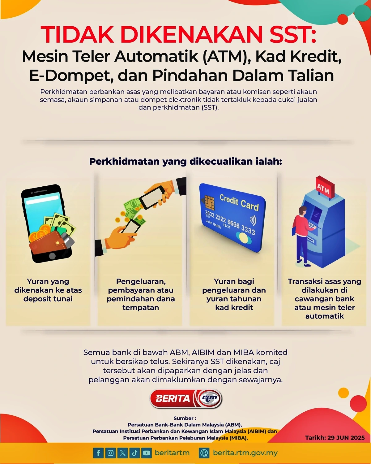 keluar duit mesin atm tidak kena sst