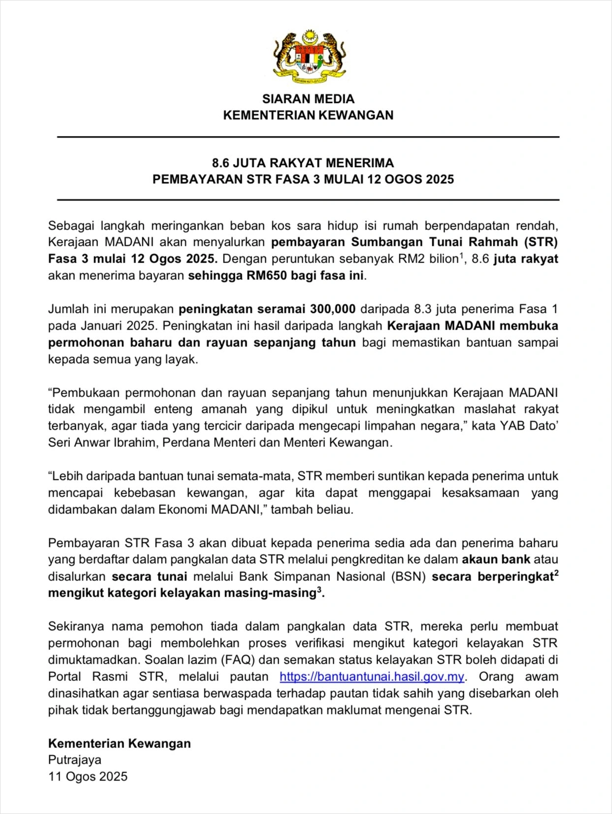 duit str 2025 fasa 3