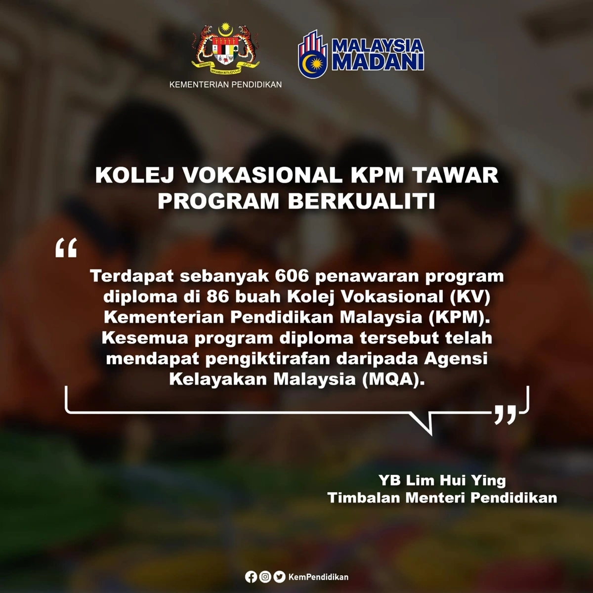 jumlah kolej vokasional