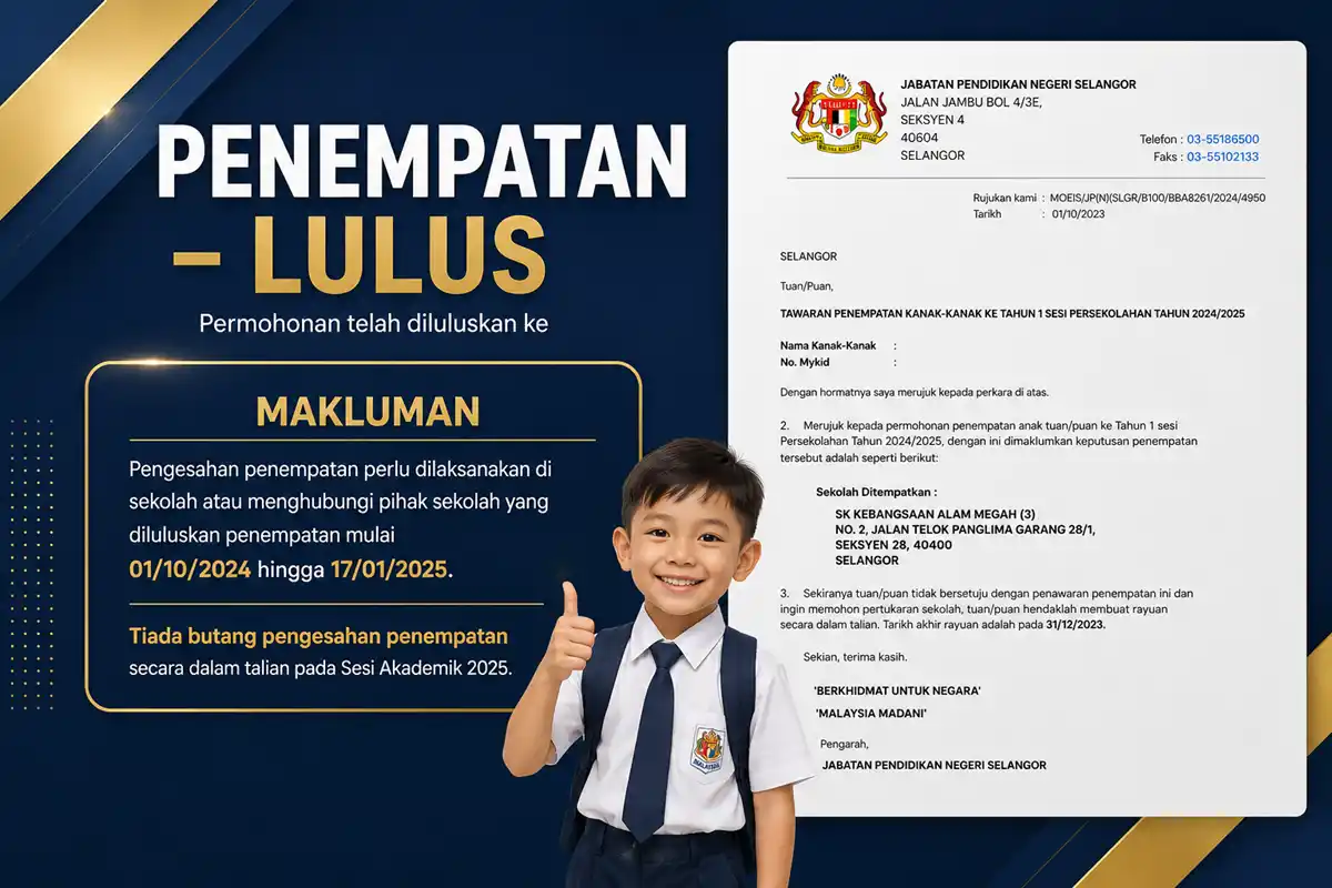 keputusan sekolah tahun 1 lulus