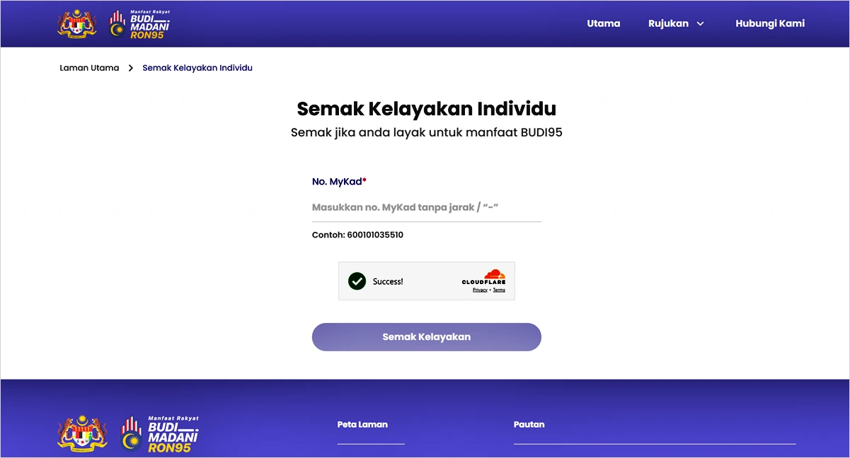 check status petrol ron95