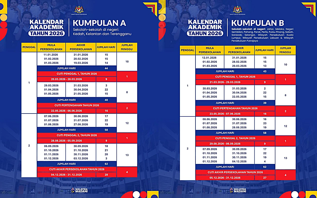 calendar cuti sekolah 2026