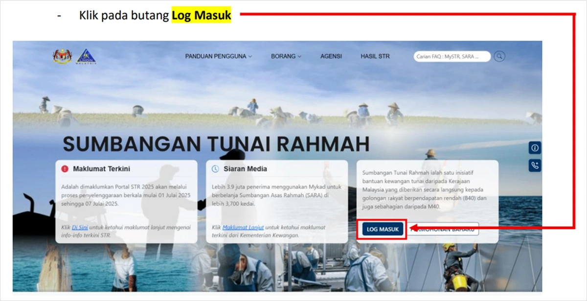log masuk str