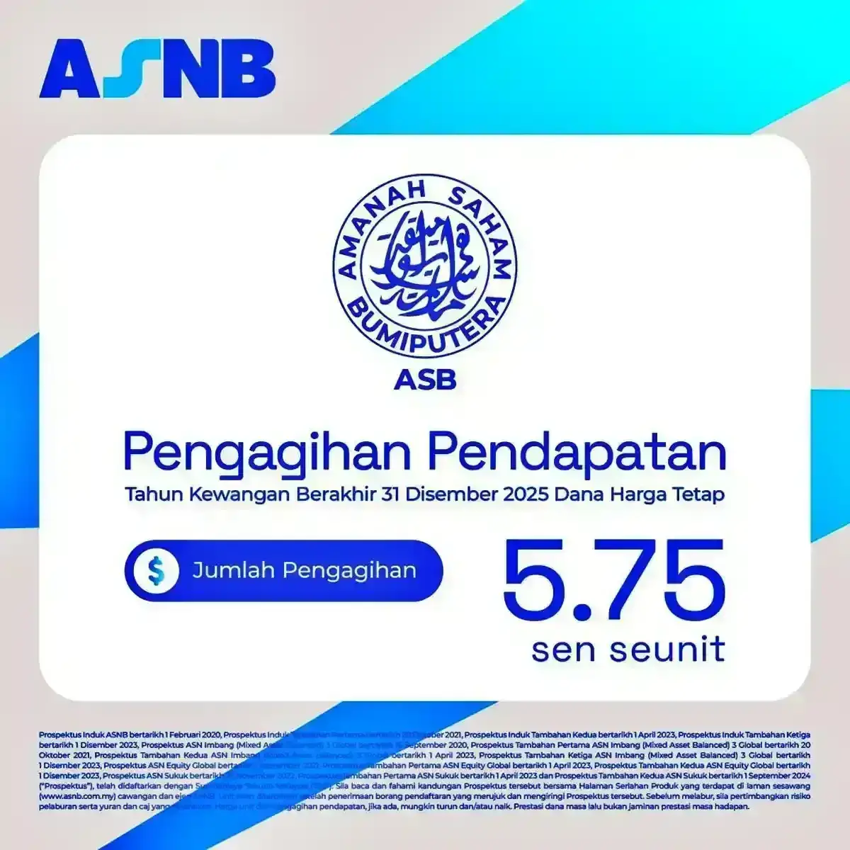 jumlah dividen asb 2025