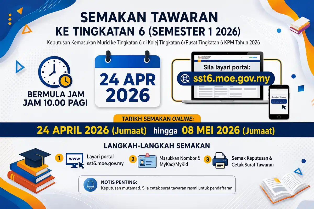 semakan tawaran tingkatan 6 2026