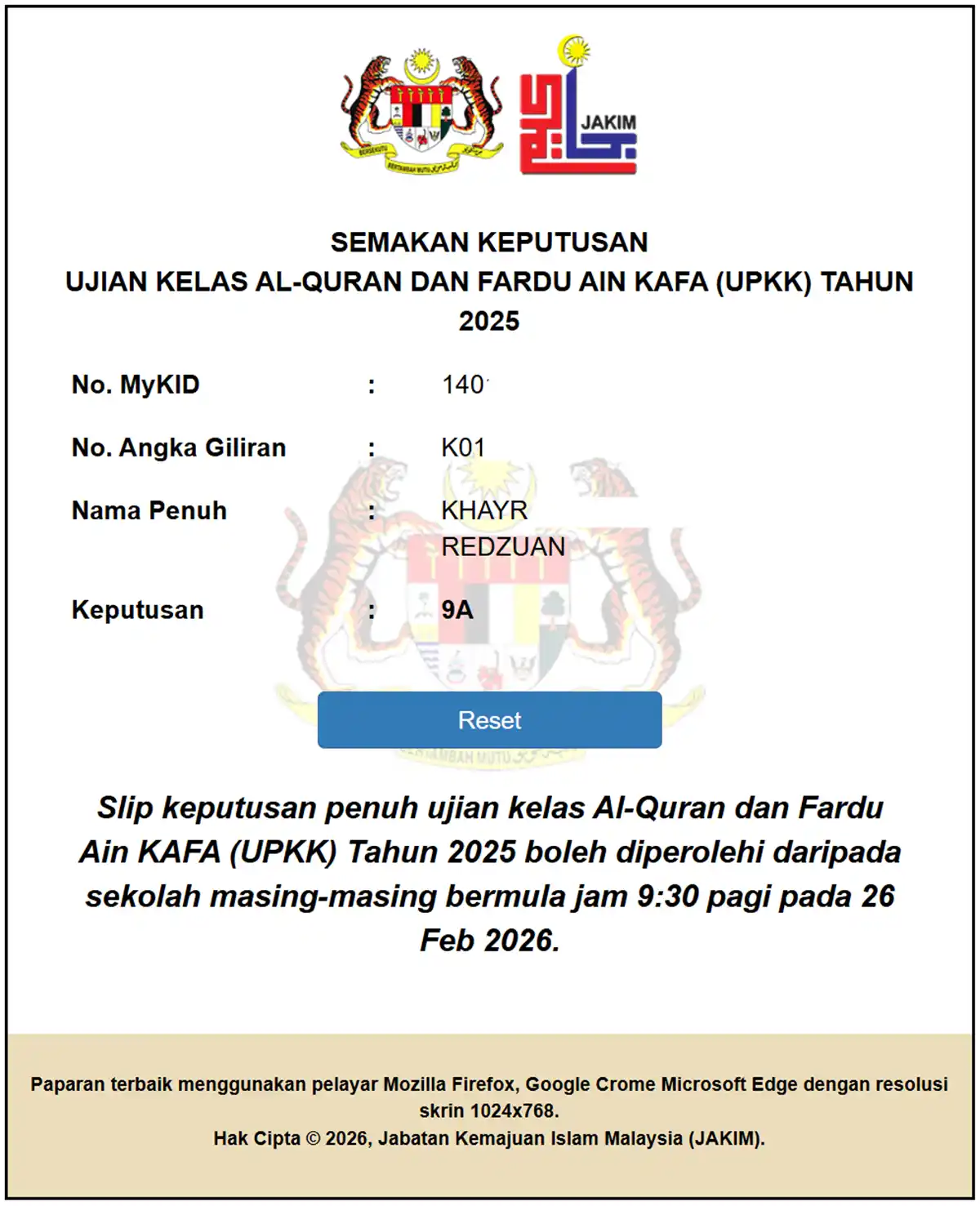9a result upkk 2026