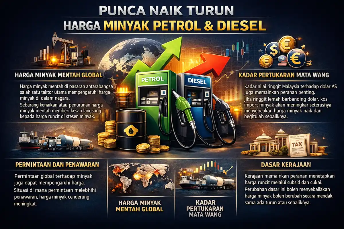punca naik turun harga minyak