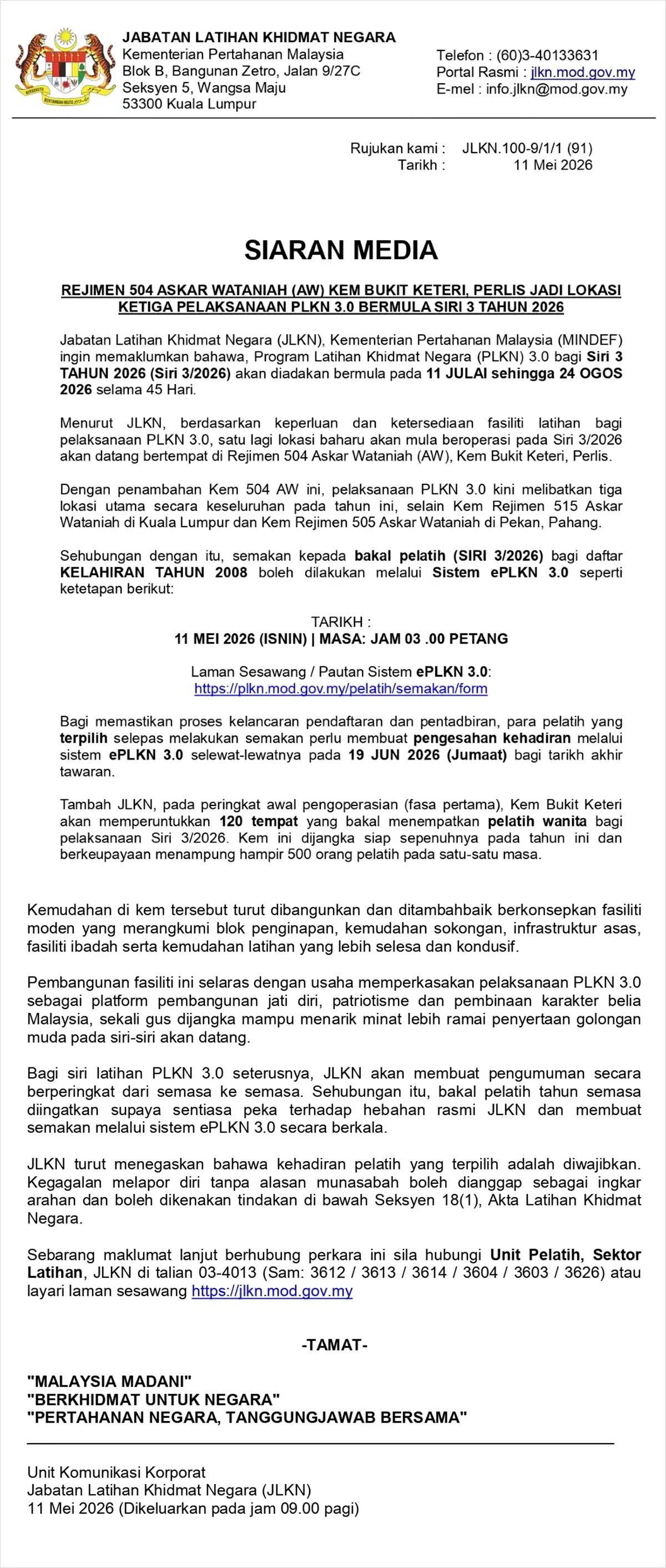 semakan plkn 2026 siri 3