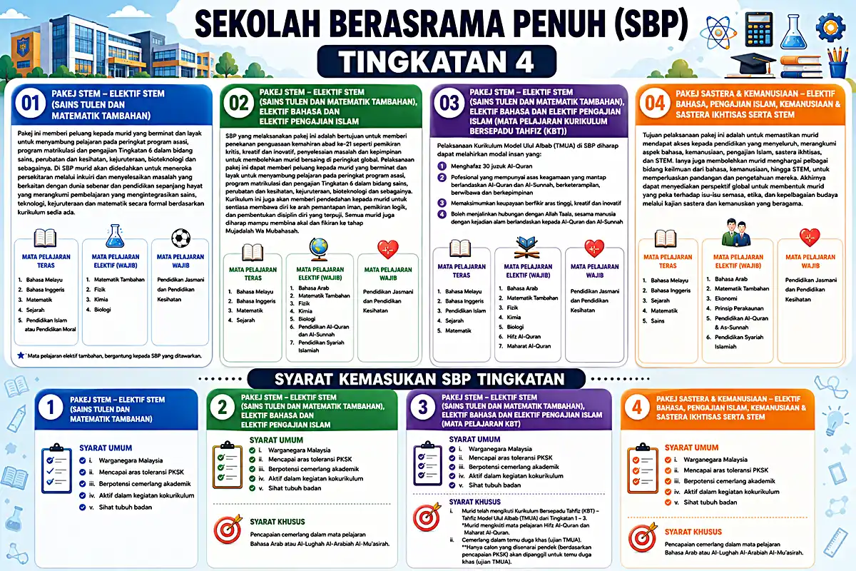 syarat kemasukan sbp tingkatan 4