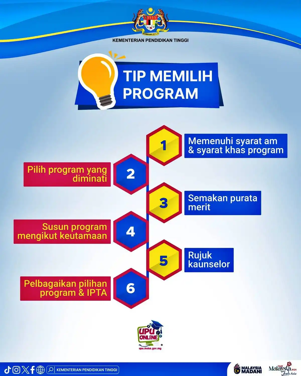 tip pilih program upu