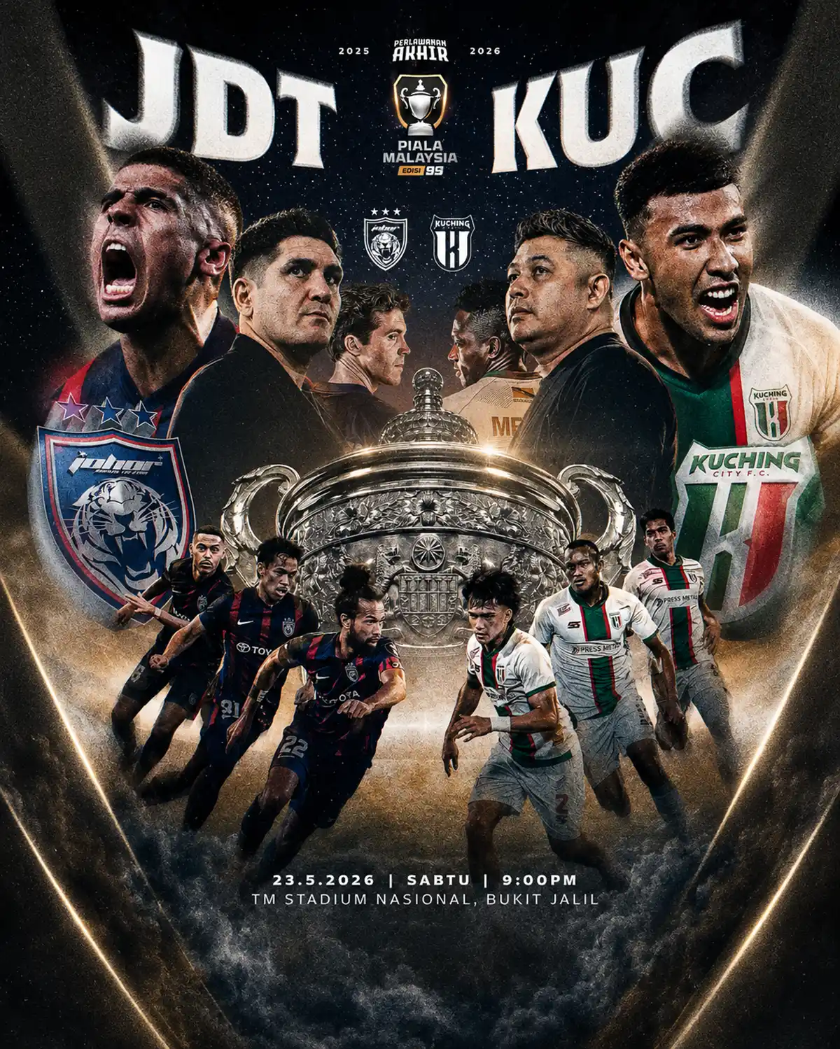 jdt vs kuching fc final piala malaysia 2026