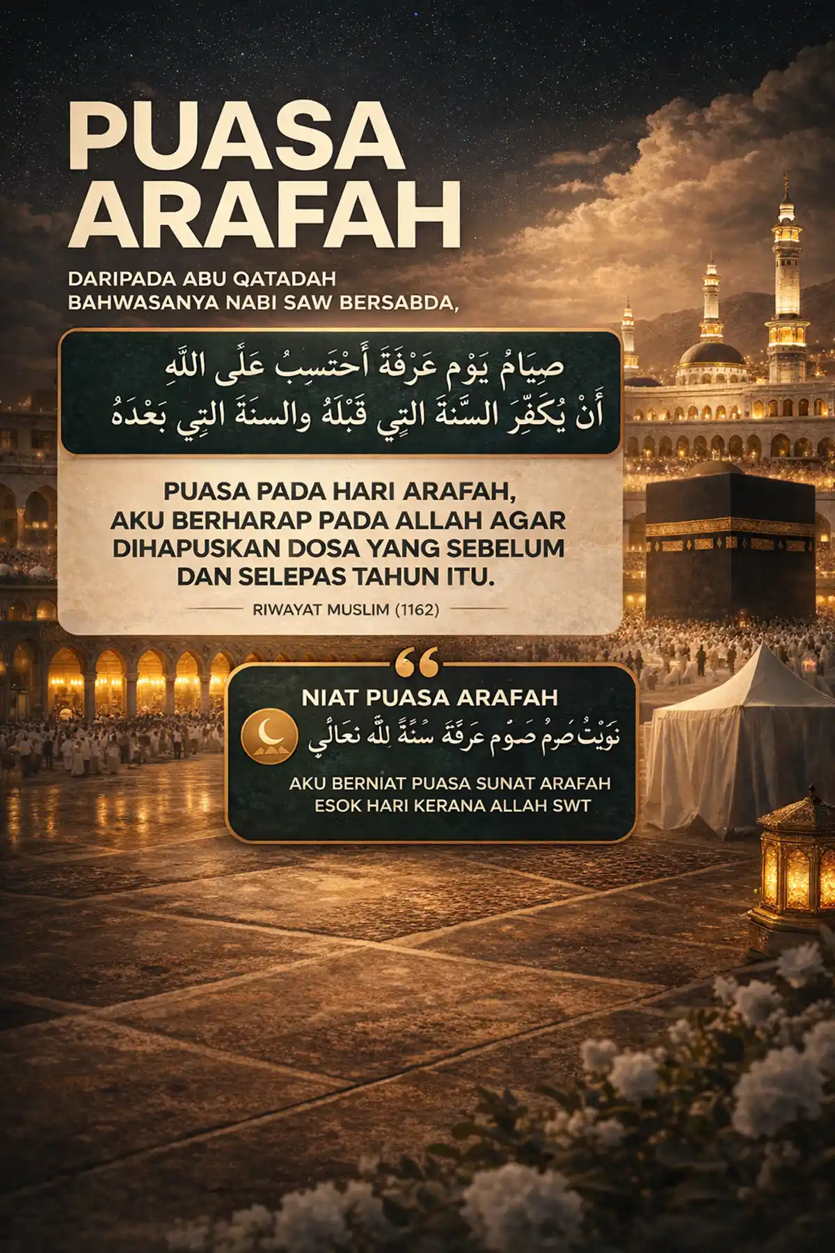 lafaz niat puasa sunat arafah