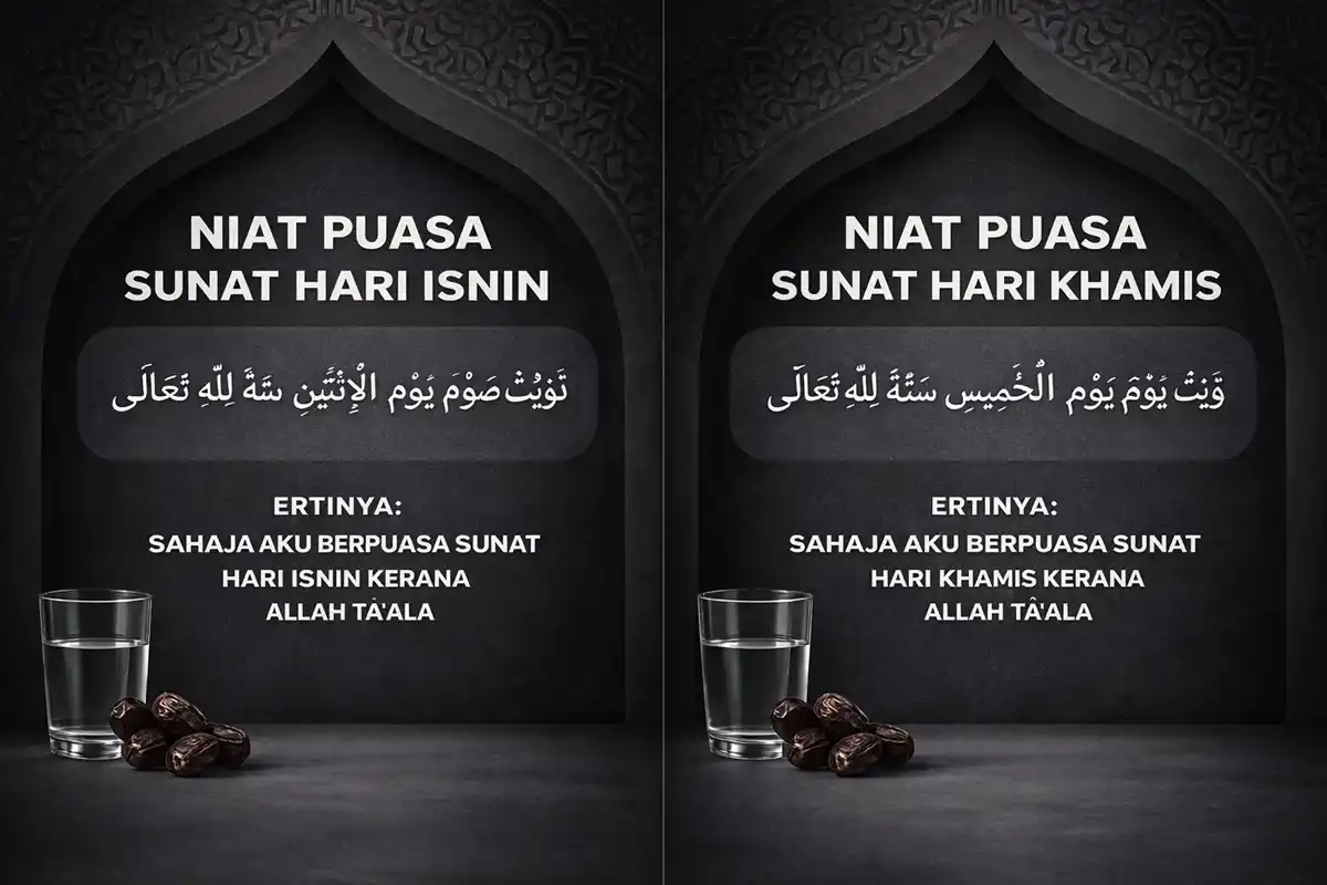 lafaz niat puasa sunat isnin khamis
