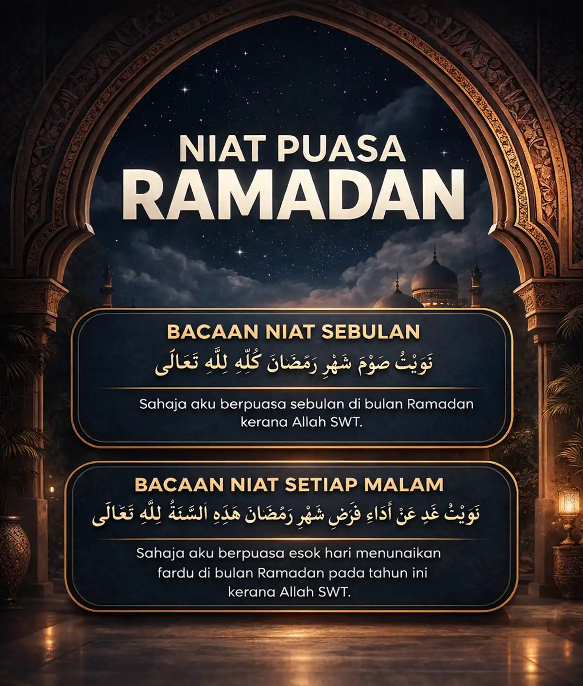 lafaz niat puasa wajib ramadan