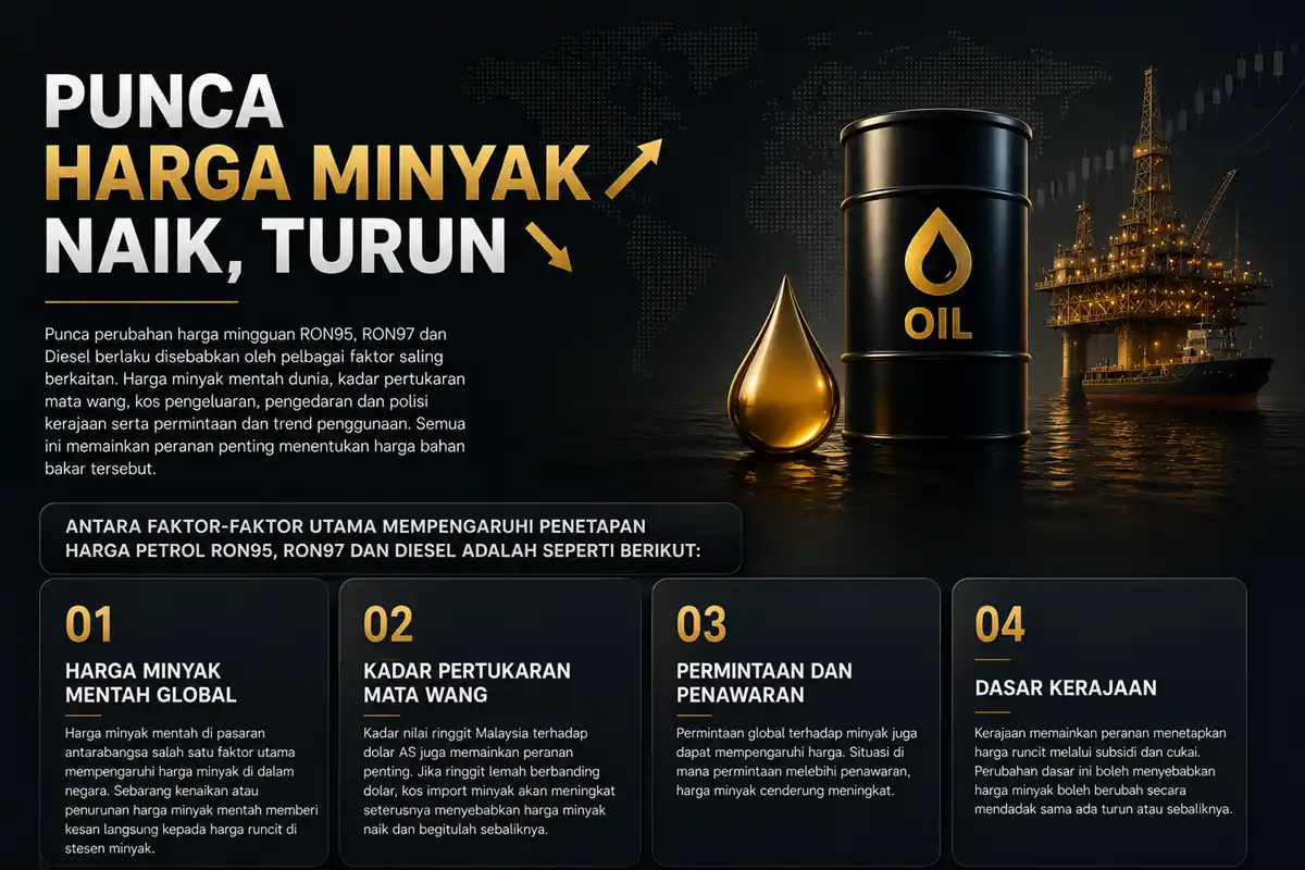 punca naik turun harga petrol diesel terkini