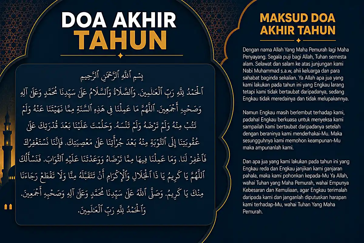 bacaan doa akhir tahun islam arab maksud