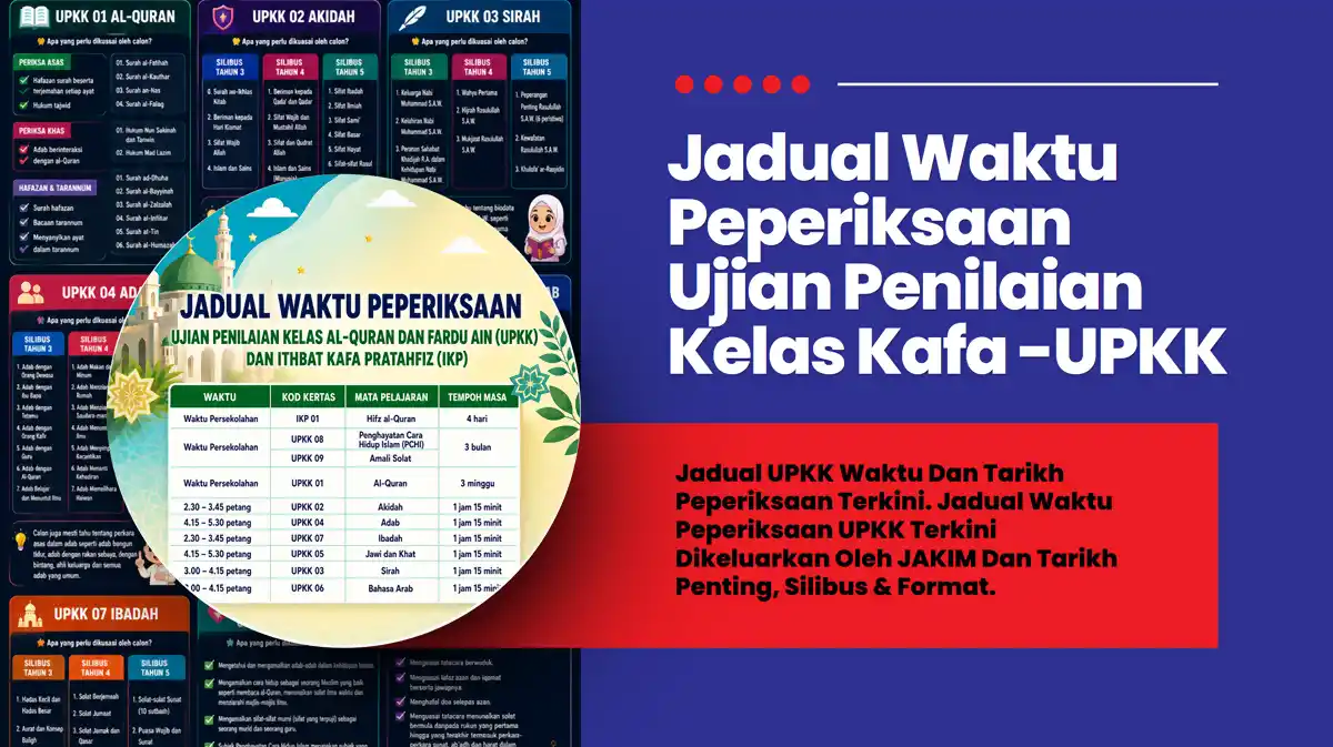 jadual peperiksaan upkk kafa