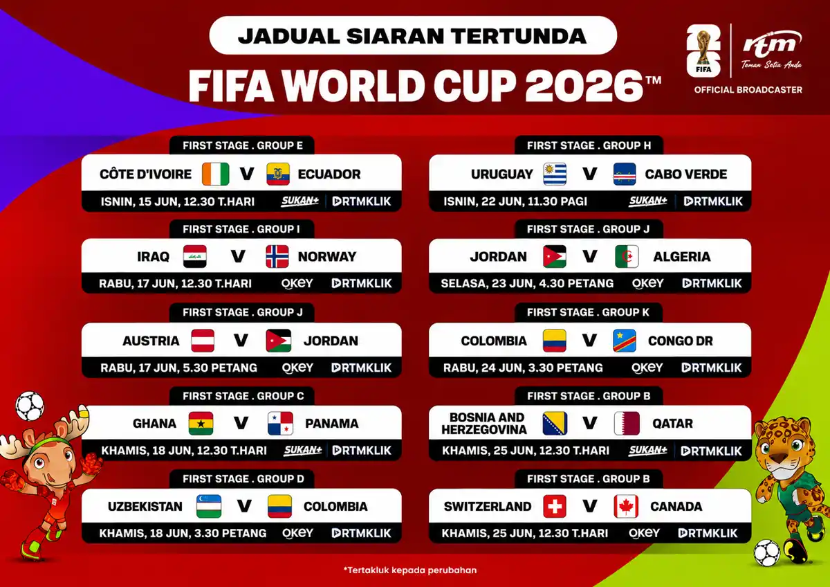 jadual siaran tertunda rtm world cup 2026 1