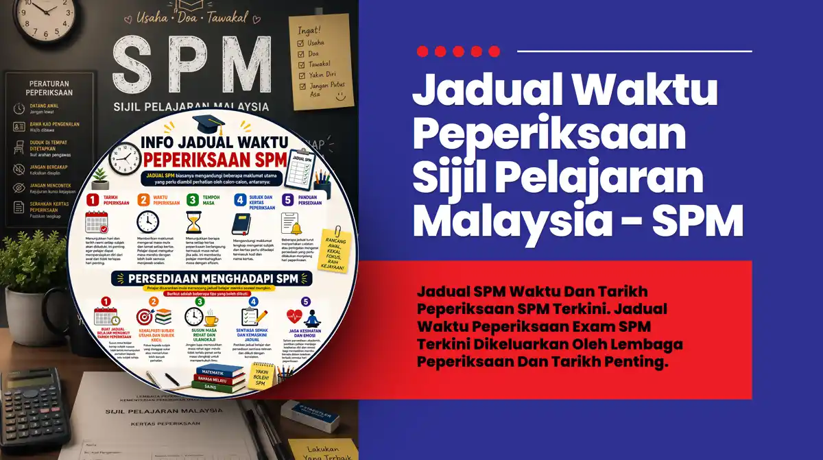 jadual spm peperiksaan