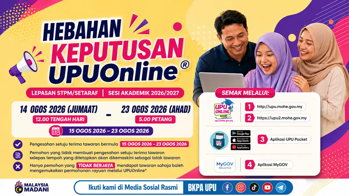 keputusan upu online 2026 lepasan stpm