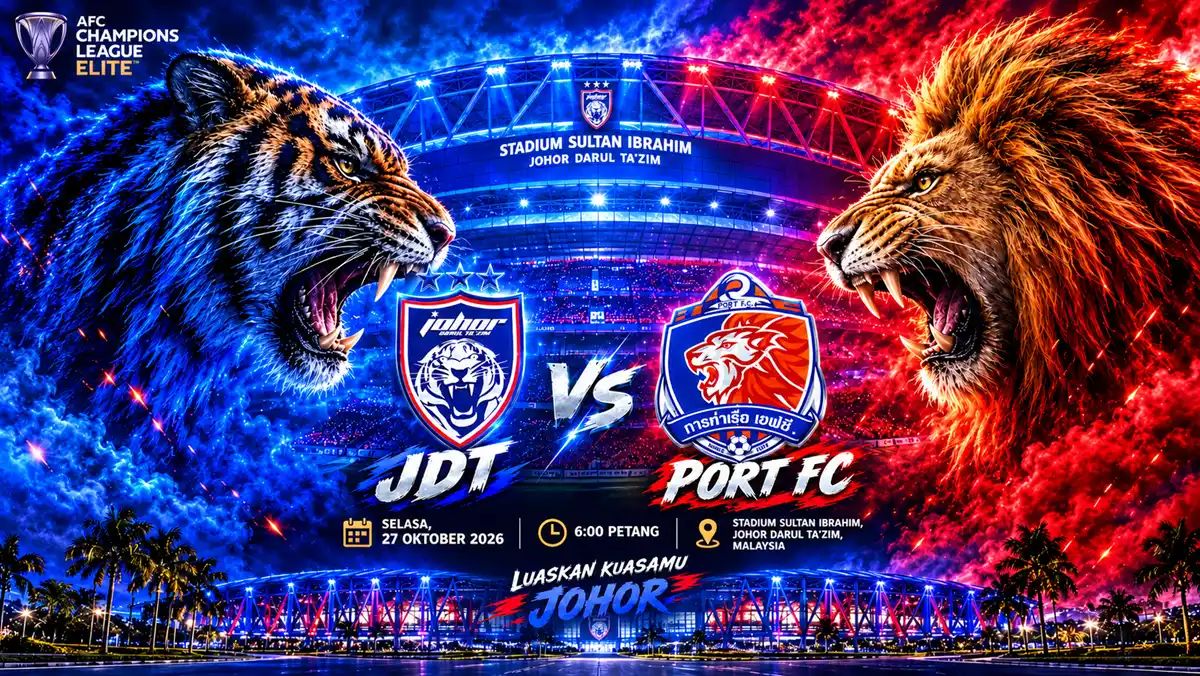 siaran langsung jdt vs port fc acle 2026
